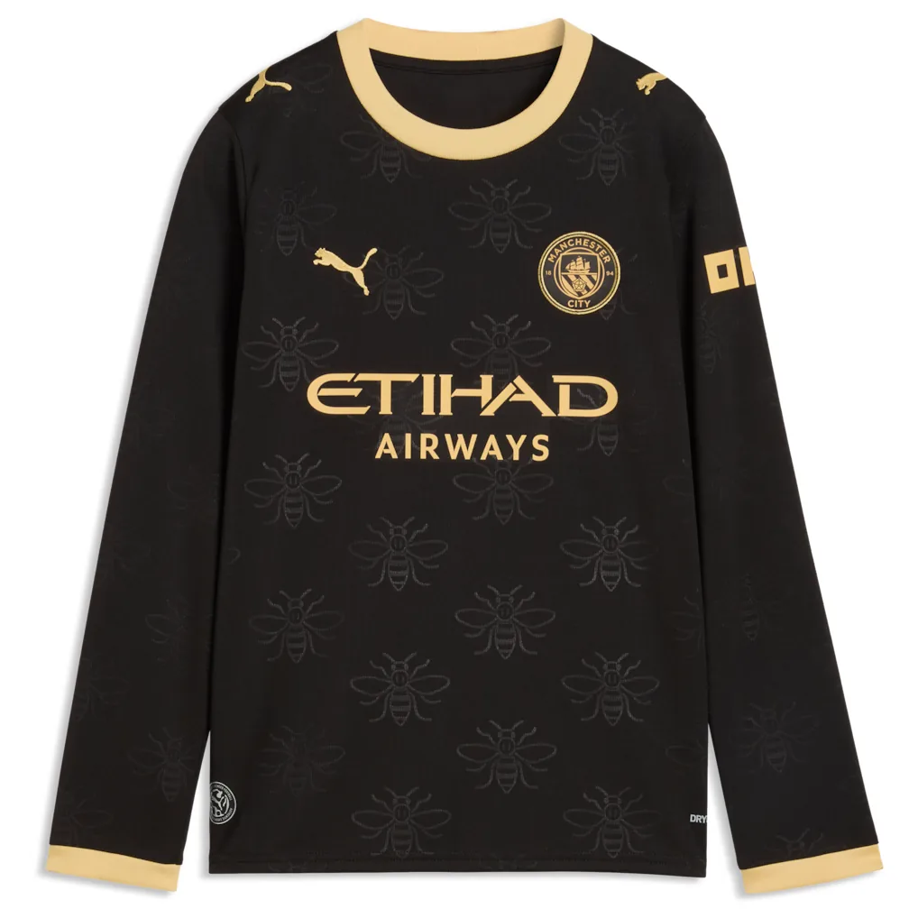 Manchester City Puma Away Shirt 2026-27 - Long Sleeve - Kids with Haaland 9 printing — view 2