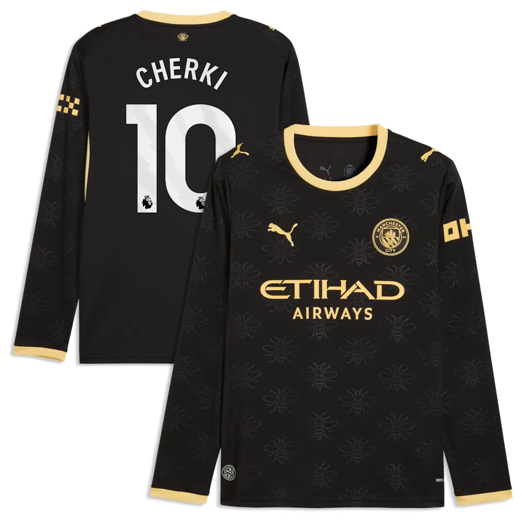 Manchester City Puma Away Shirt 2026-27 - Long Sleeve with Cherki 10 printing