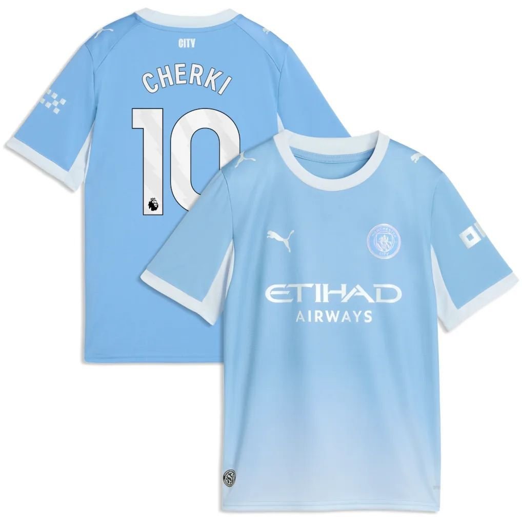 Manchester City PUMA Home Shirt 2026-27 - Kids with Cherki 10 printing