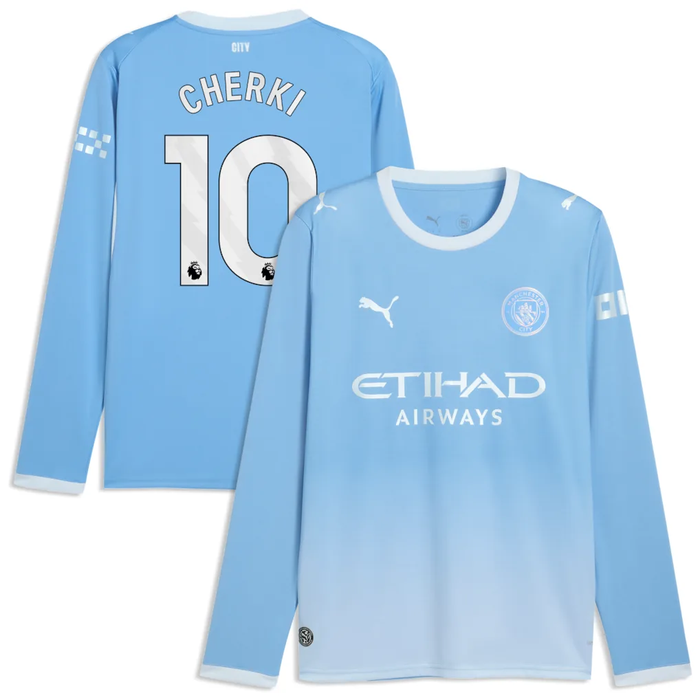 Manchester City PUMA Home Shirt 2026-27 - Long Sleeve with Cherki 10 printing