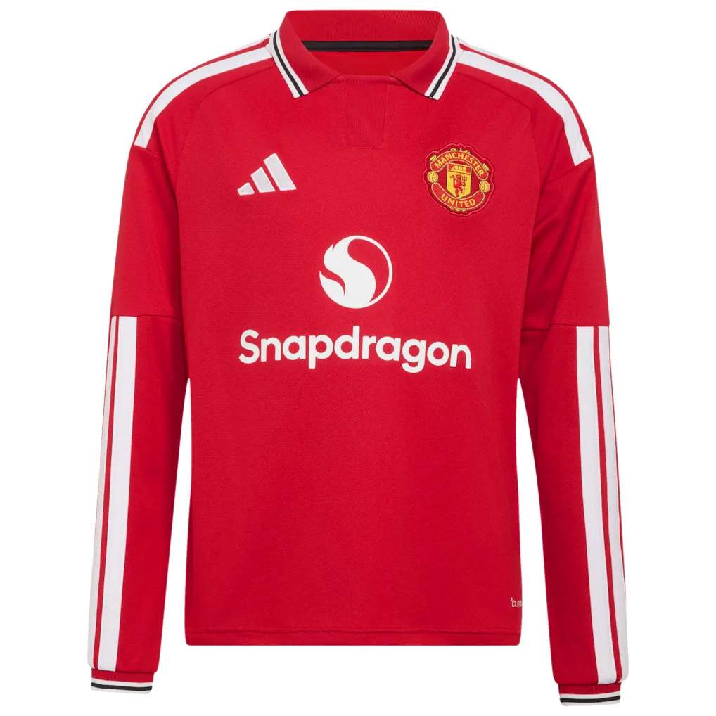 Manchester United adidas Home Shirt 2026-27 - Kids - Long Sleeve with Amad 16 printing — view 2