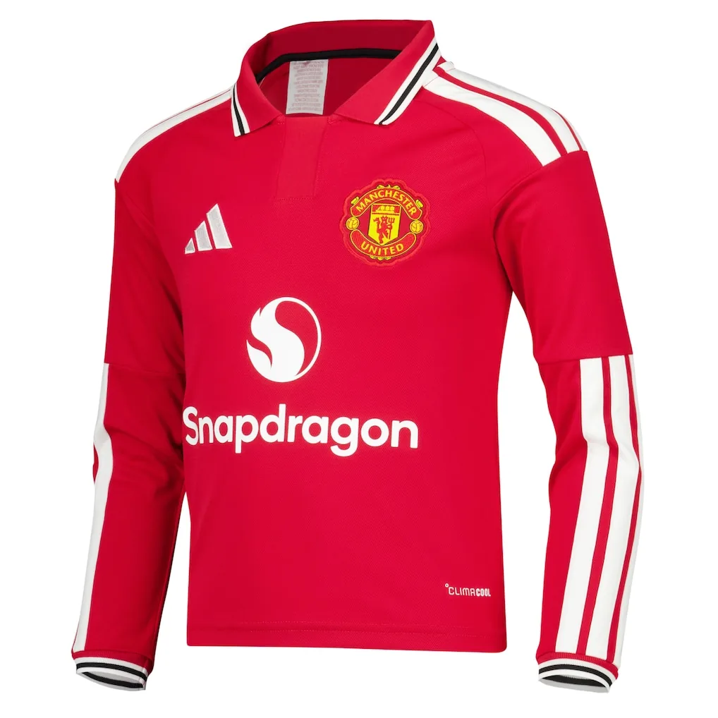 Manchester United adidas Home Shirt 2026-27 - Kids - Long Sleeve — view 3