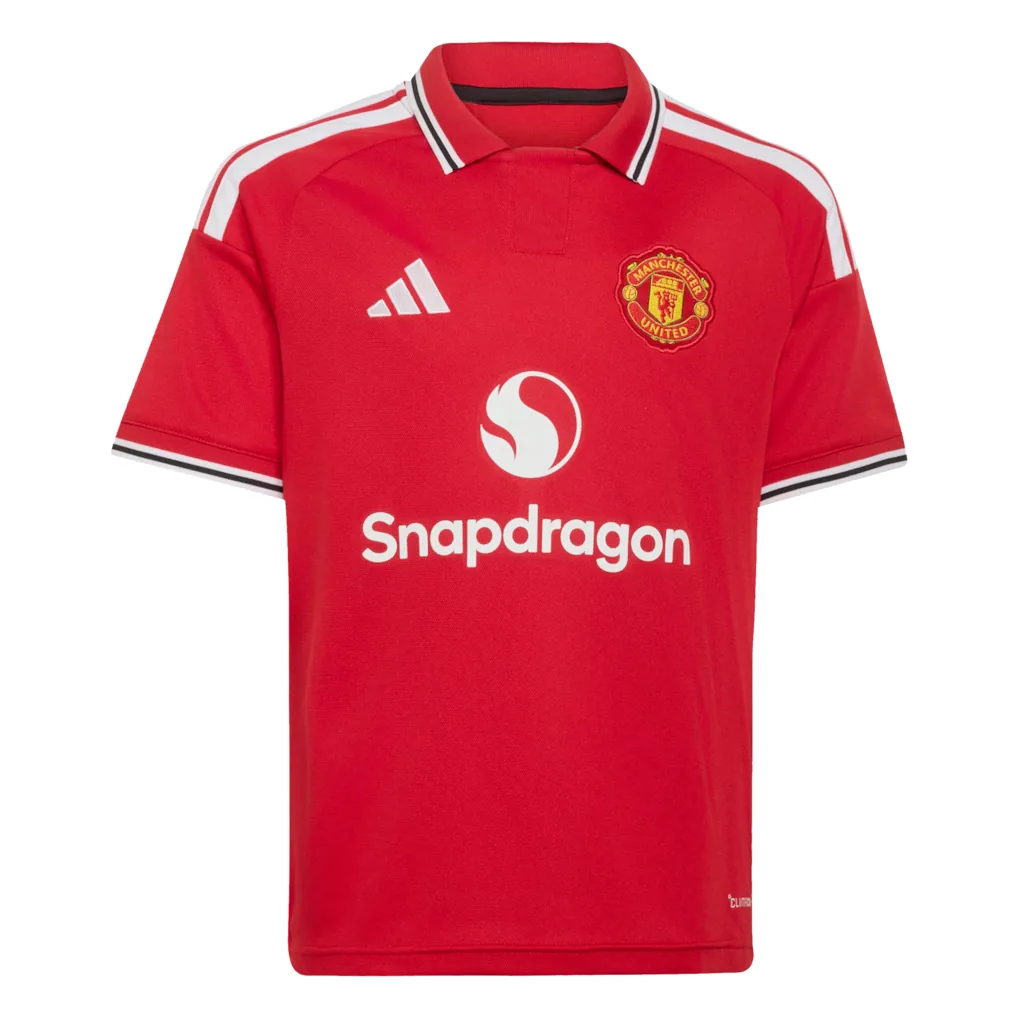 Manchester United adidas Home Shirt 2026-27 - Kids with Cunha 10 printing — view 2