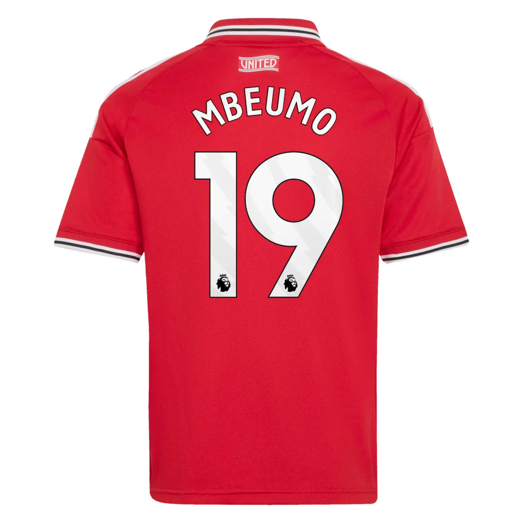 Manchester United adidas Home Shirt 2026-27 - Kids with Mbeumo 19 printing — view 3