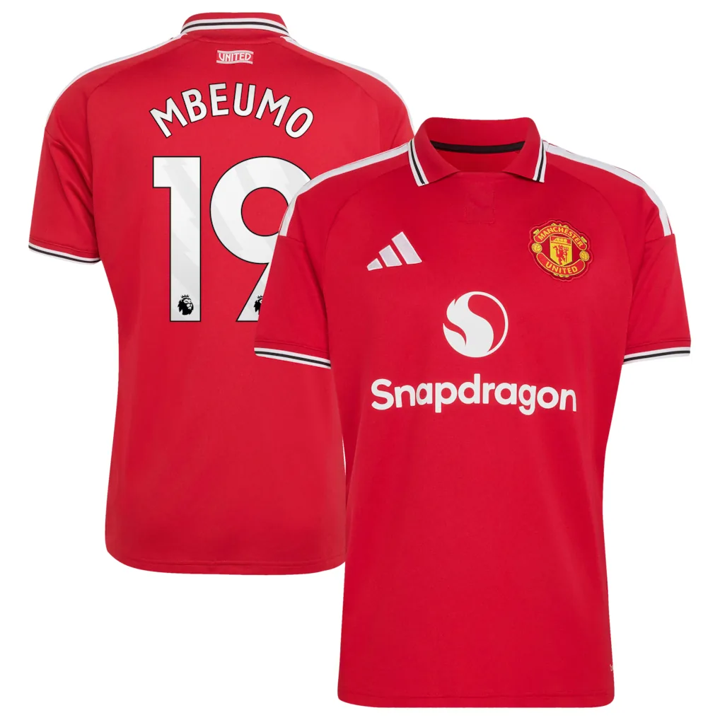 Manchester United adidas Home Shirt 2026-27 with Mbeumo 19 printing