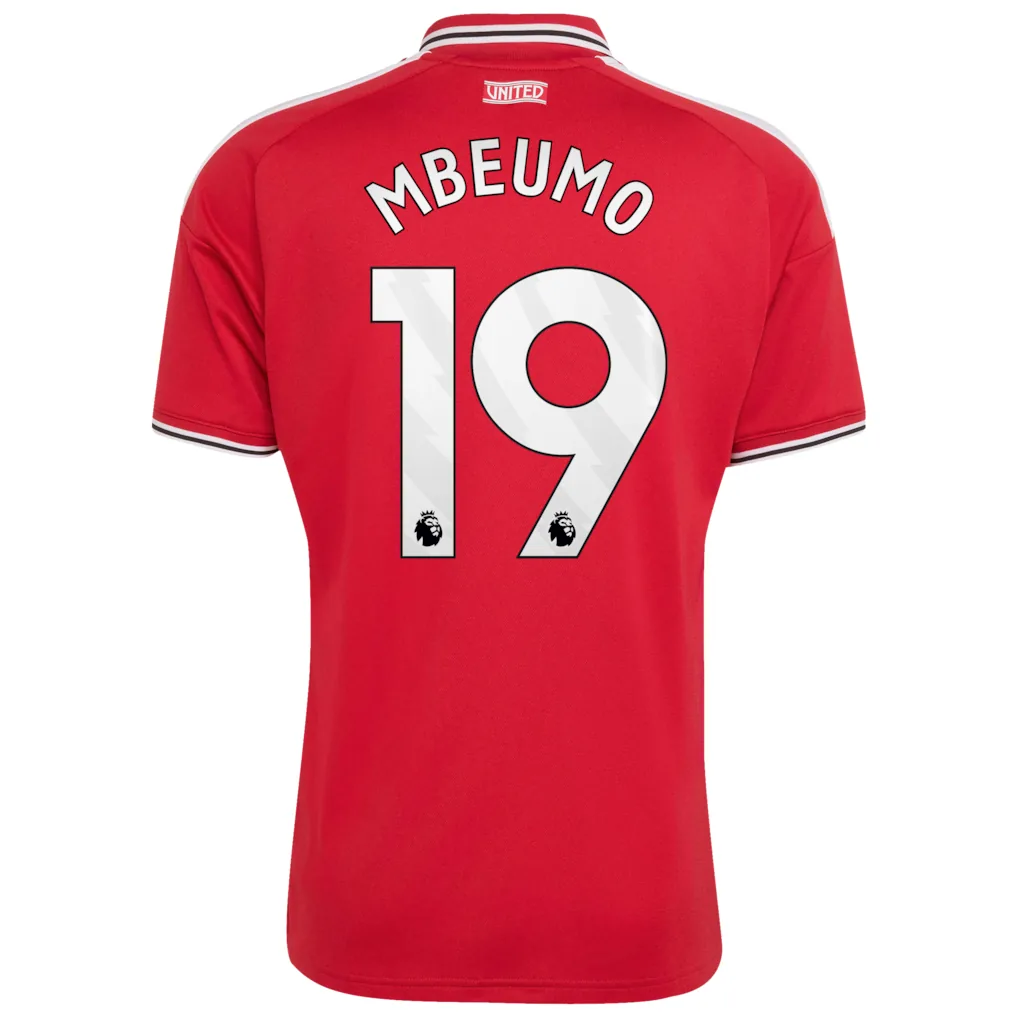 Manchester United adidas Home Shirt 2026-27 with Mbeumo 19 printing — view 3
