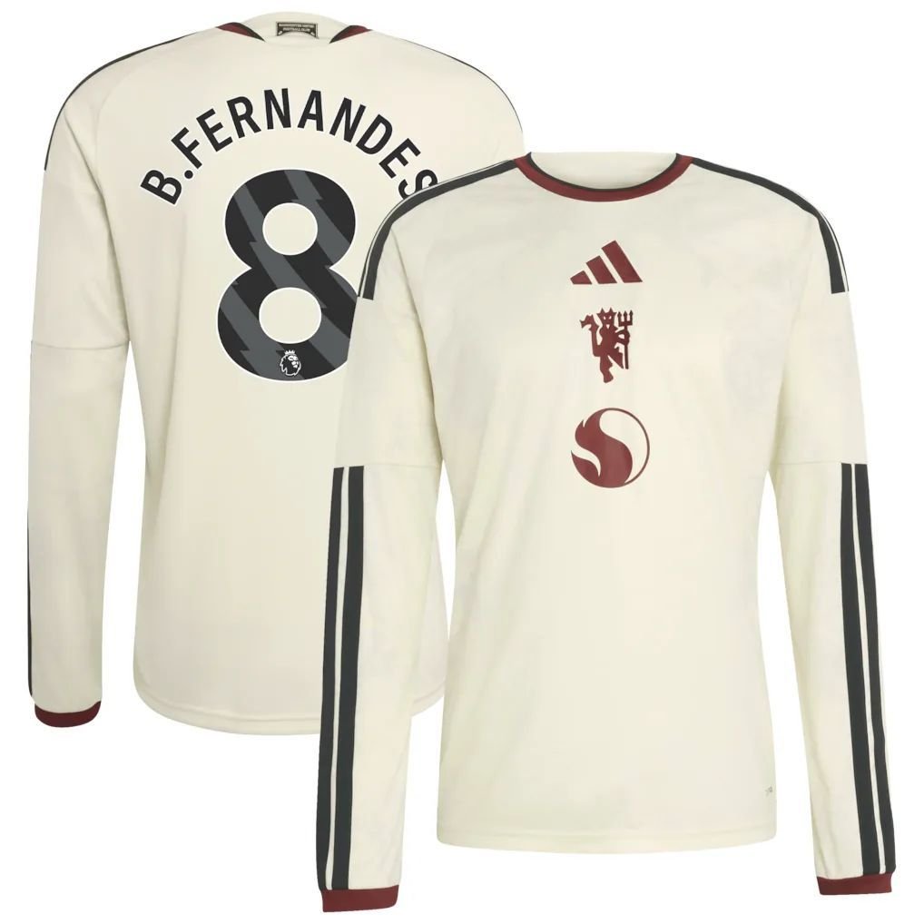 Manchester United adidas Third Shirt 2026-27 - Long Sleeve with B.Fernandes 8 printing