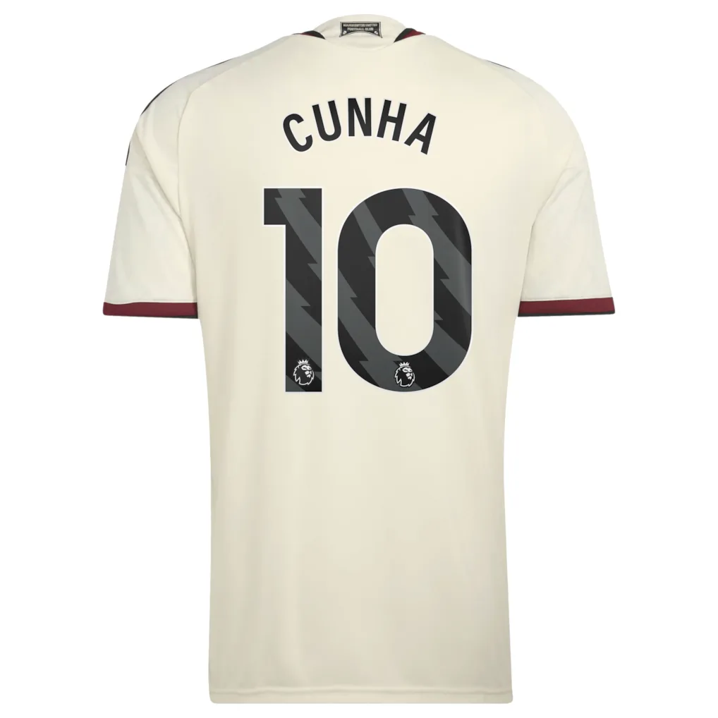 Manchester United adidas Third Shirt 2026-27 with Cunha 10 printing — view 3