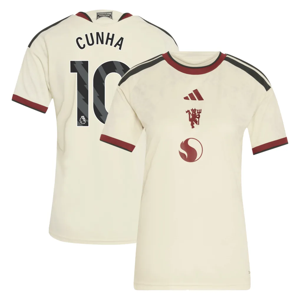 Manchester United adidas Third Shirt 2026-27 - Womens with Cunha 10 printing
