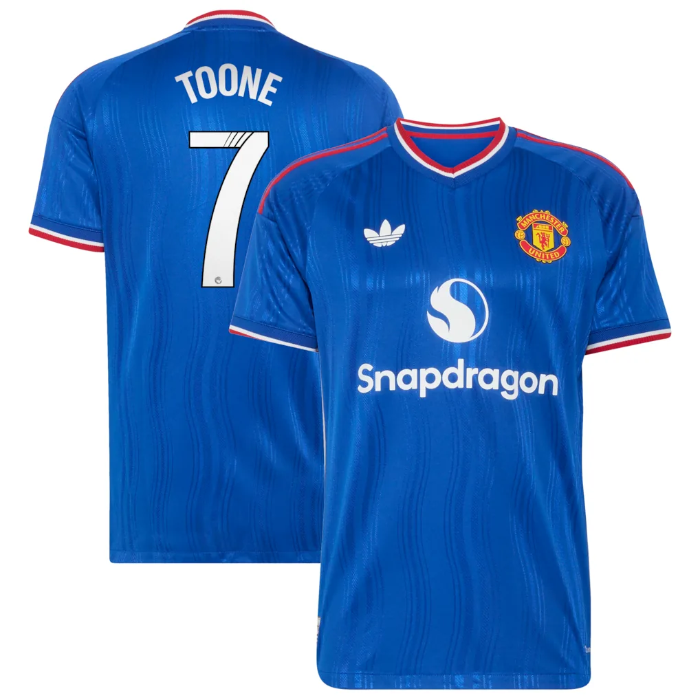 Manchester United adidas WSL Away Authentic Shirt 2026-27 with Toone 7 printing