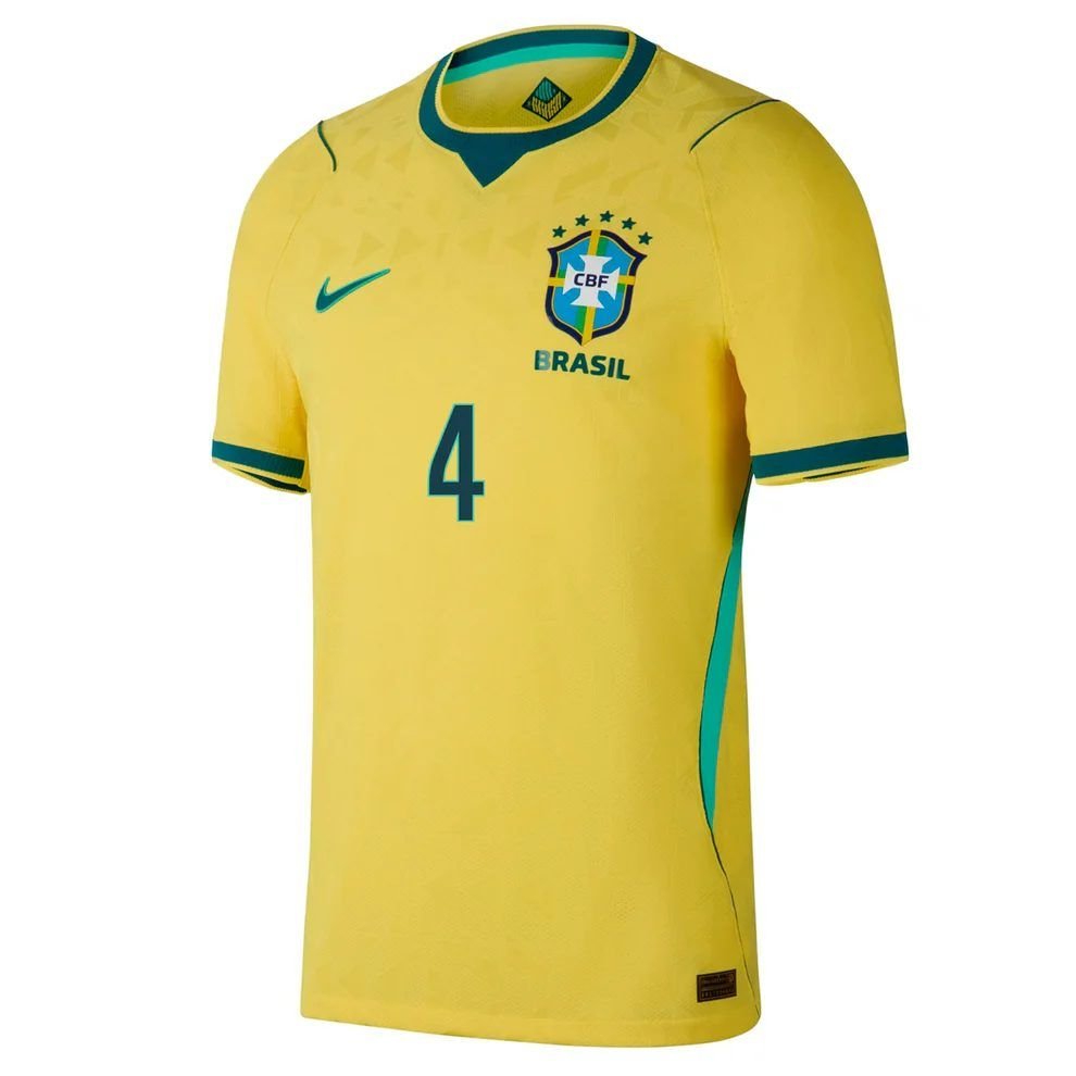 MARQUINHOS #4 Brazil Home Soccer jersey World Cup 2026 — view 2