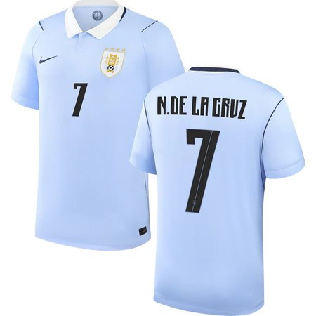 N.DE LA CRUZ #7 Uruguay Home Soccer jersey World Cup 2026