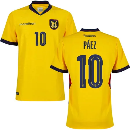 PÁEZ #10 Ecuador Home Soccer jersey World Cup 2026