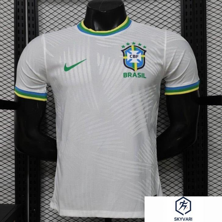 Player Version 2026 Brazil White with Palm Leaf Pattern Special Edition Jersey