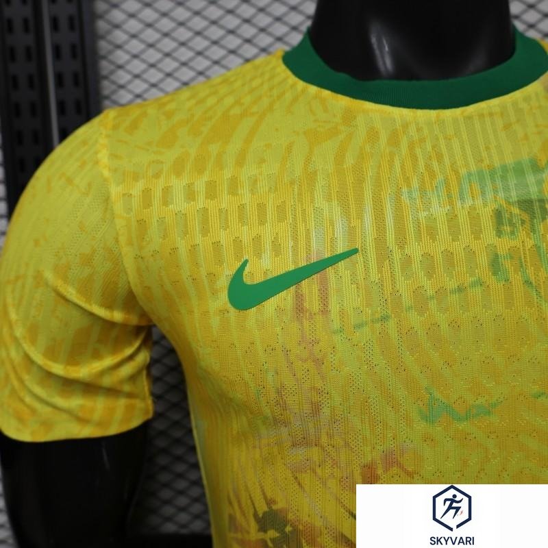 Player Version 2026 Brazil Yellow with Green Ink Splash Special Edition Home Jersey — view 2