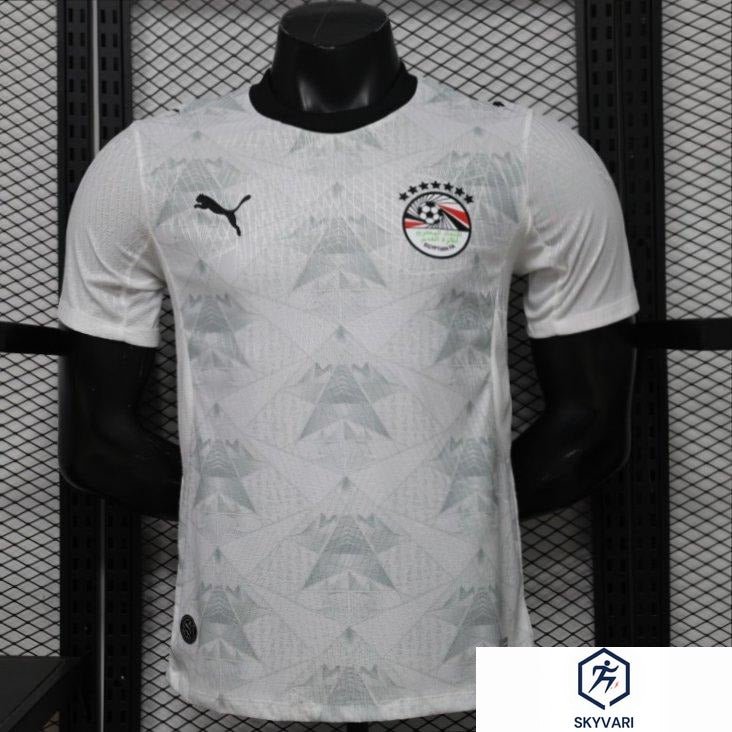 Player Version 2026 Egypt White with Grey Away Jersey