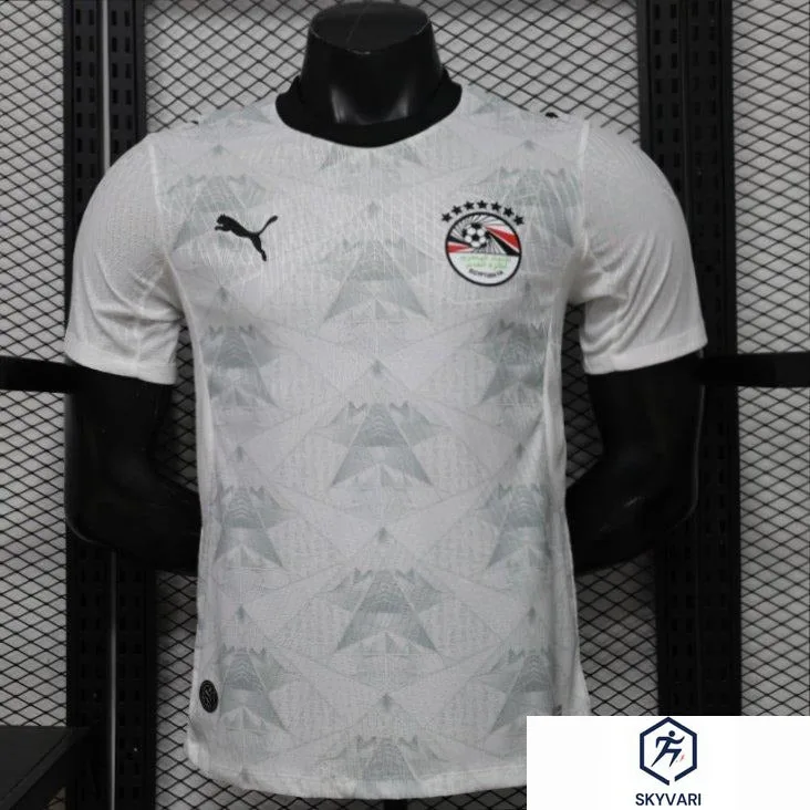 Player Version 2026 Egypt White with Grey Away Jersey