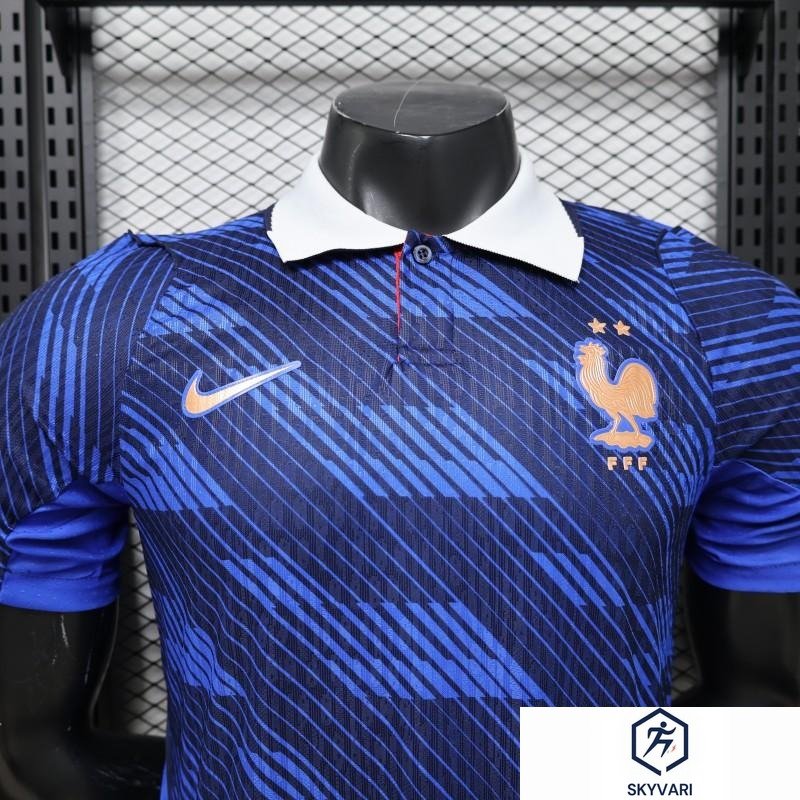 Player Version 2026 France Blue with Diagonal Stripe Pattern Special Edition Jersey — view 2