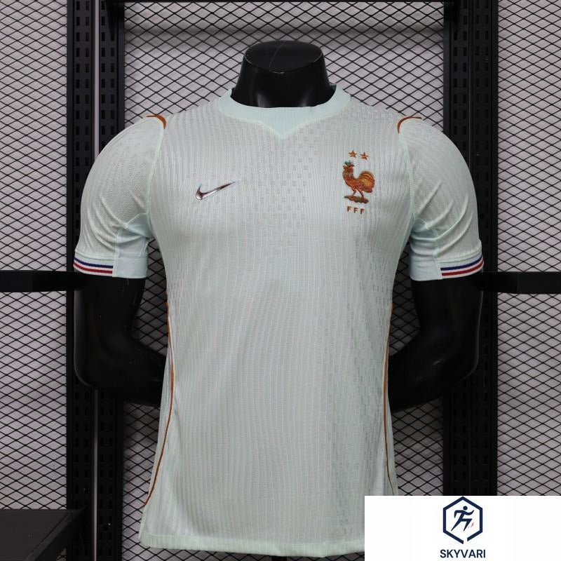 Player Version 2026 France Light Mint with Orange Side Stripe Away Jersey — view 2