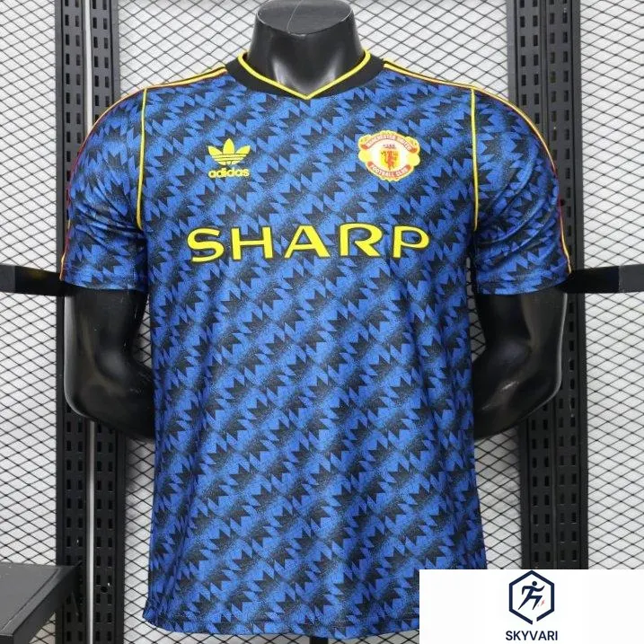Player Version 2026 Manchester United Blue with Black Away Jersey