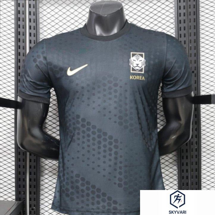 Player Version 2026 South Korea Dark Grey with Tonal Dot Allover Print Away Jersey