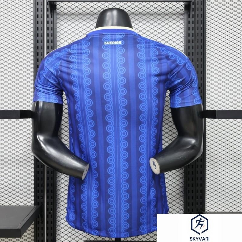 Player Version 2026 Sweden Blue with Tonal Chain Stripe Away Jersey — view 2