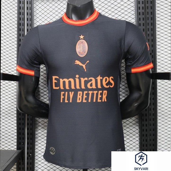 Player Version 26/27 AC Milan Away Navy Blue with Copper Orange Accents Jersey