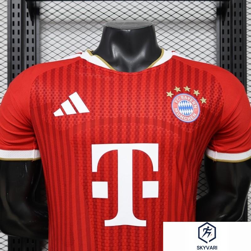 Player Version 26/27 Bayern Munich Red with Tonal Stripe Home Jersey — view 3