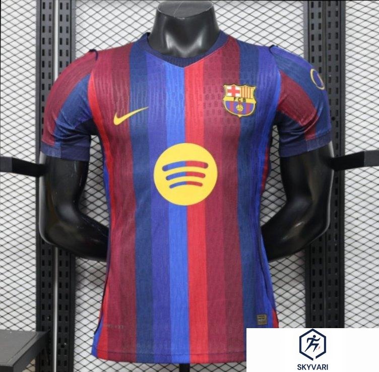Player Version 26/27 FC Barcelona Deep Blue &amp; Red Stripe Home Jersey