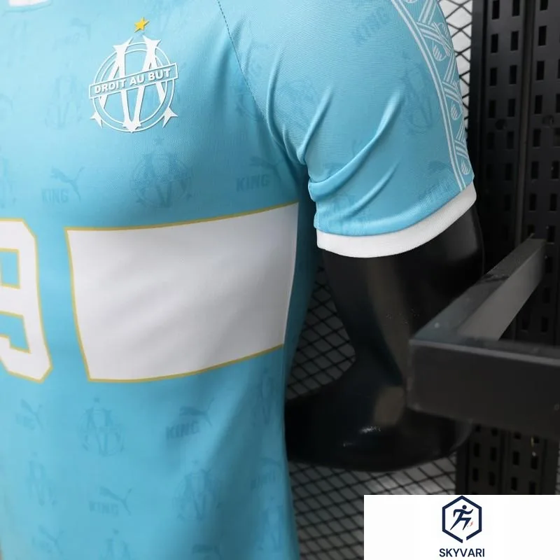 26/27 Marseille Away Svetlomodrá súprava detského futbalu - dres a šortky — view 3
