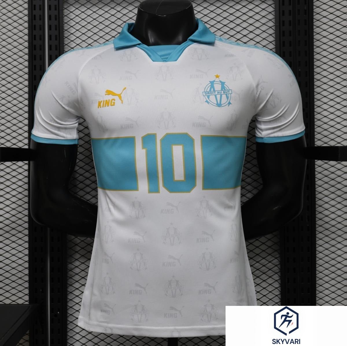 Player Version 26/27 Olympique de Marseille White with Sky Blue Special Edition Jersey