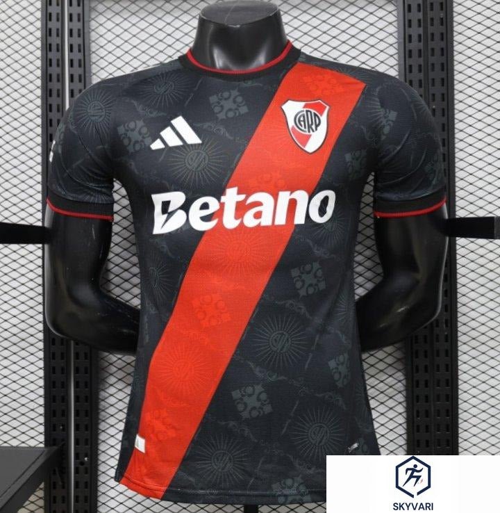 Player Version 26/27 River Plate Black with Red Diagonal Band Third Jersey