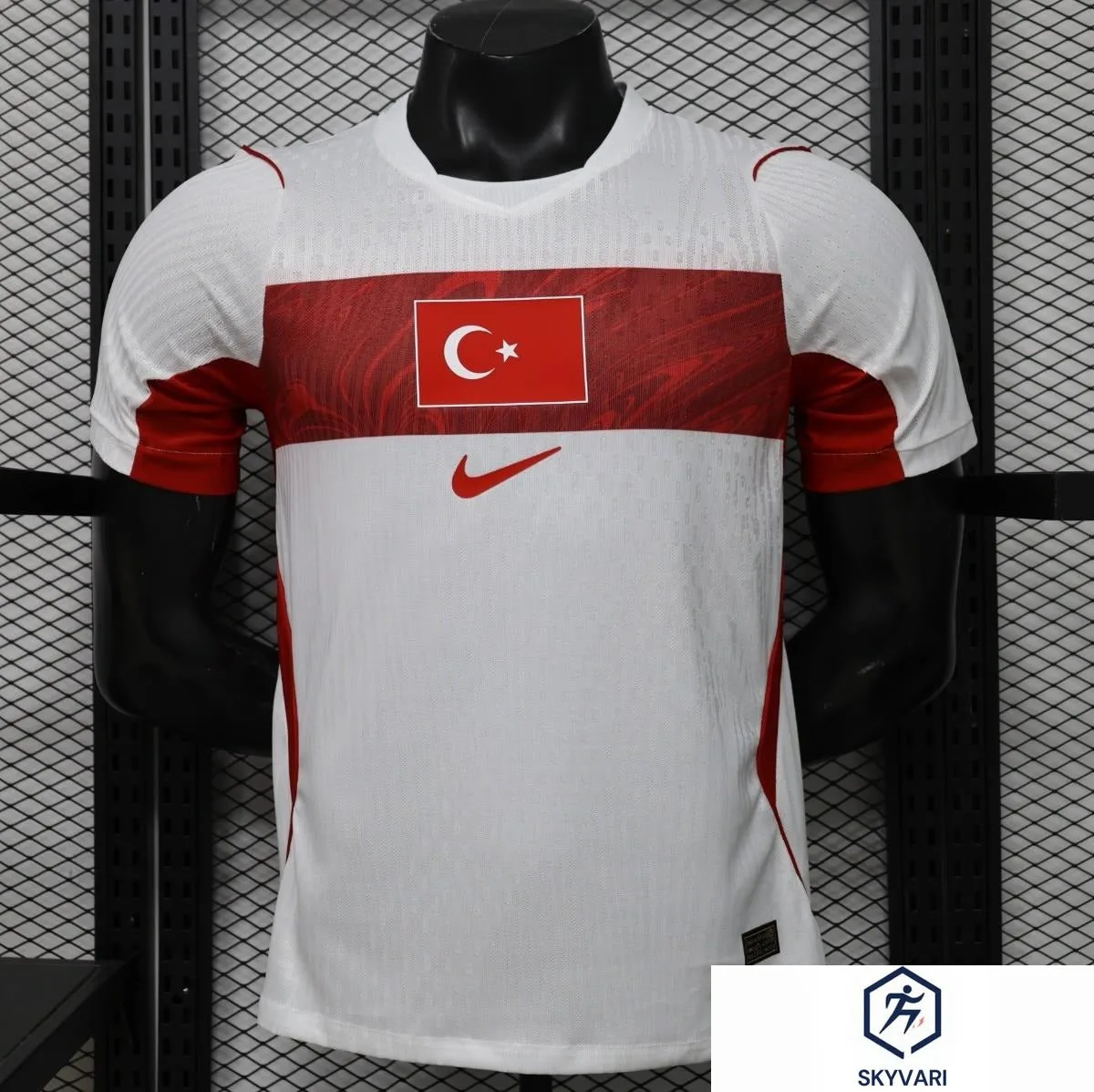 Player Version 26/27 Turkey Away White &amp; Red Flag Panel Jersey