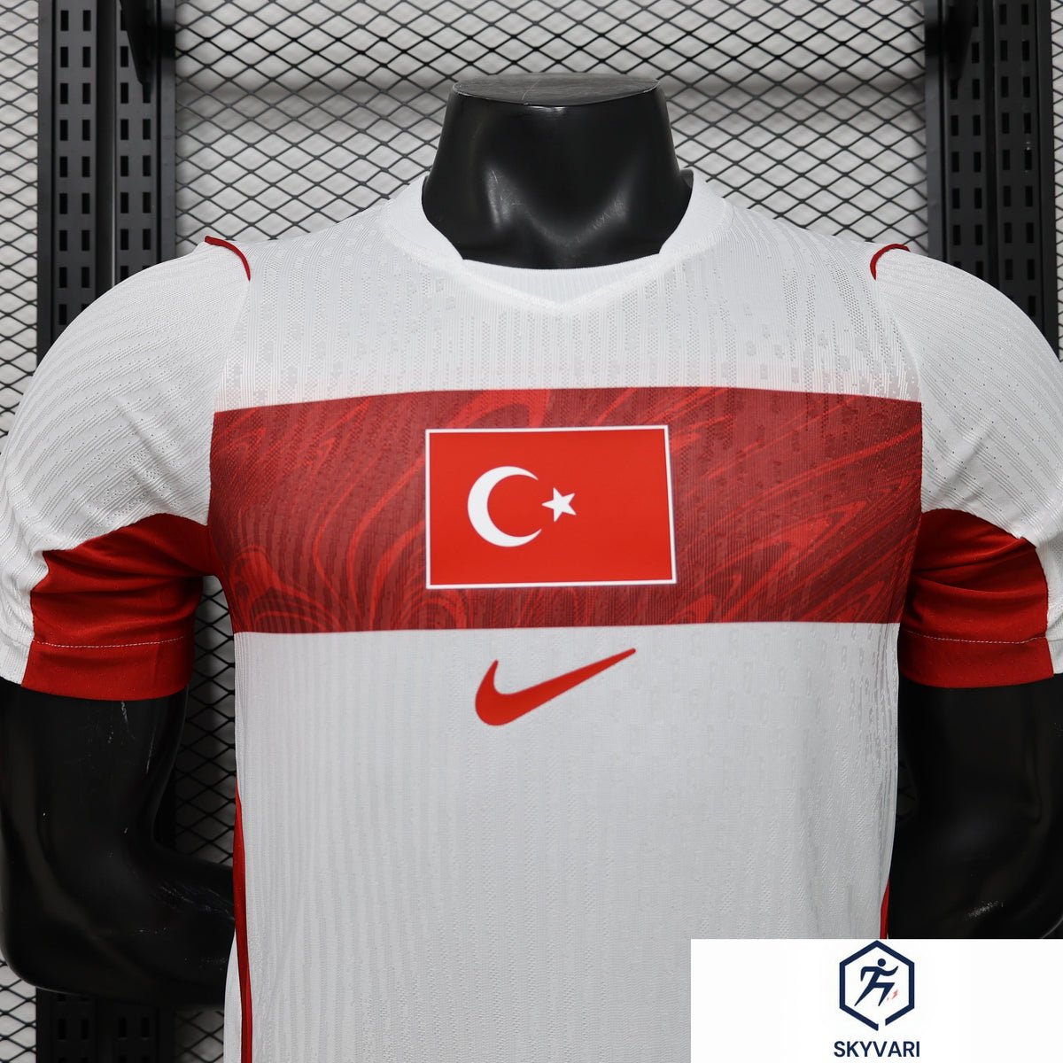 Player Version 26/27 Turkey Away White &amp; Red Flag Panel Jersey — view 3