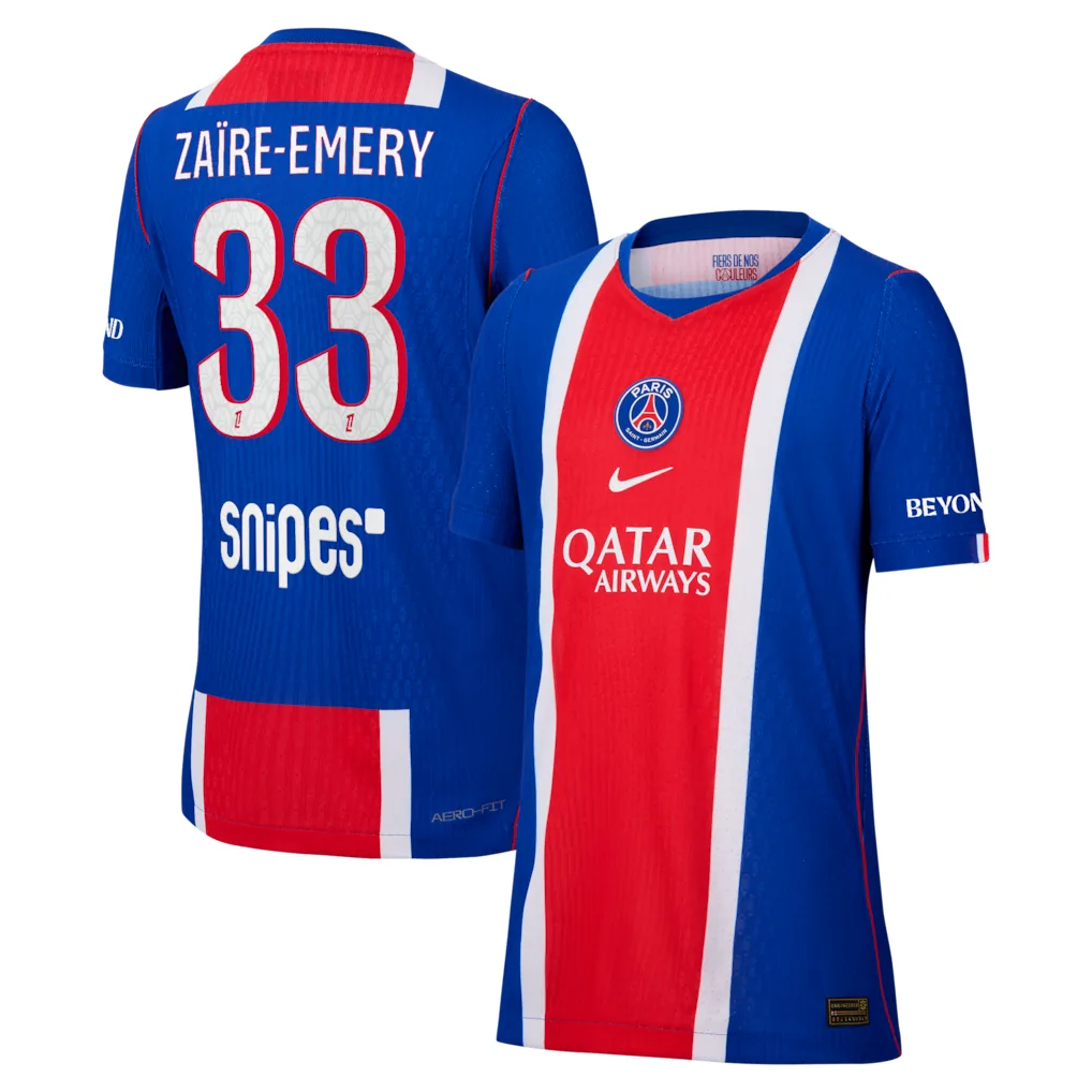 PSG Nike Home Aero-FIT Match Shirt 2026-27 - Kids with Zaïre-Emery 33 printing