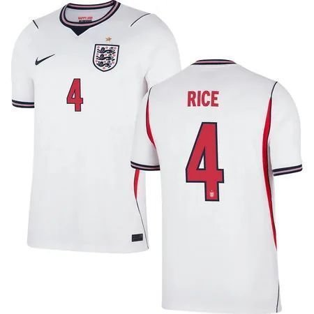 RICE #4 England Home Soccer jersey World Cup 2026