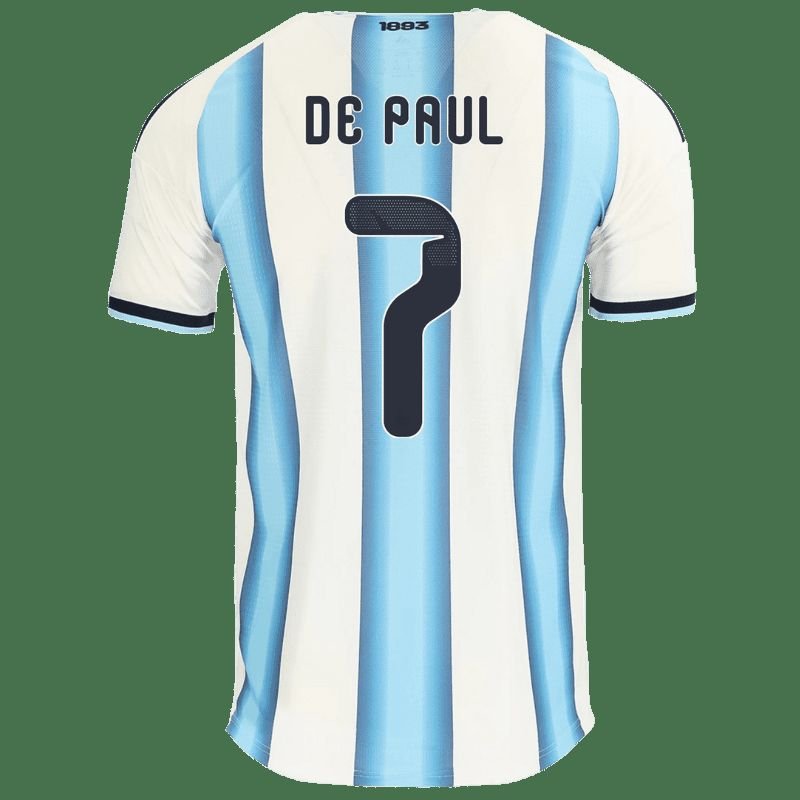 Rodrigo De Paul Argentina 26/27 Authentic Home Jersey