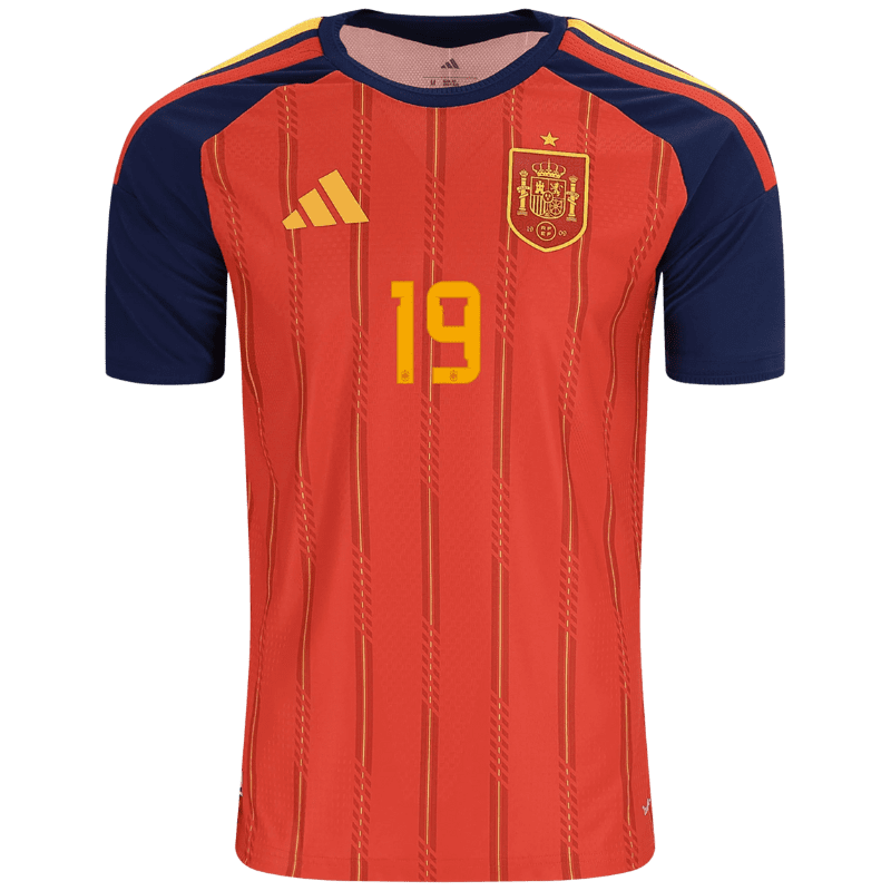 Spain Home Long Sleeve Custom Soccer jersey World Cup 2026 — view 3