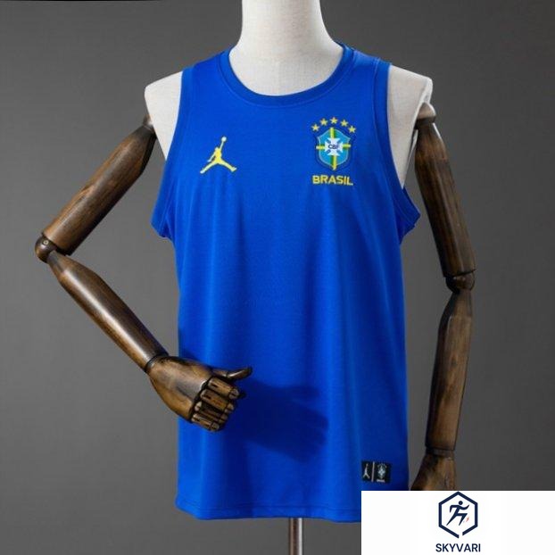 2026 Brazil Training Jersey Vest Blue