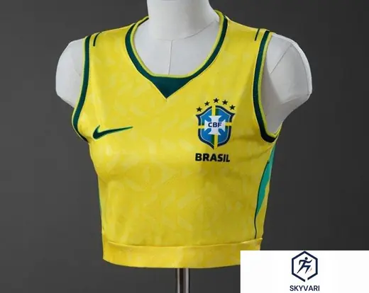 2026 Brazil Women's Crop Tank Top Home Jersey