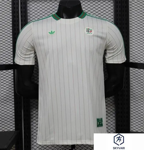 2026 Player Version Algeria White with Green Pinstripes Jersey
