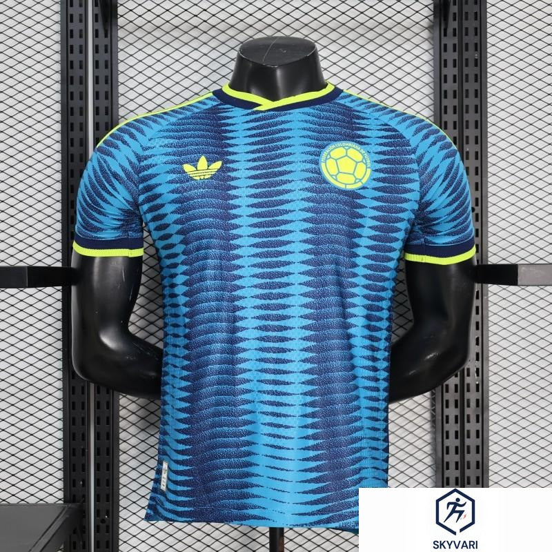 2026 Player Version Colombia Blue with Wavy Zigzag Pattern Jersey — view 2