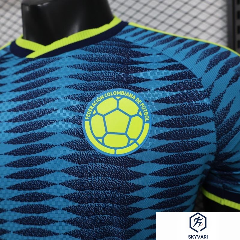 2026 Player Version Colombia Blue with Wavy Zigzag Pattern Jersey — view 10