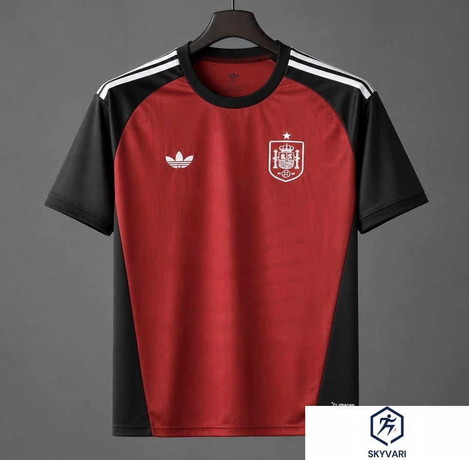 2026 Spain Wine/Black Goalkeeper Jersey — view 1
