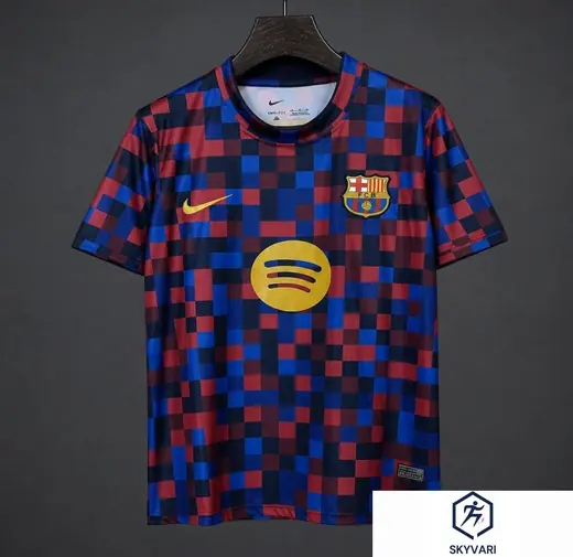 26/27 Barcelona Pre-Match Shirt Pixelated Blaugrana Jersey