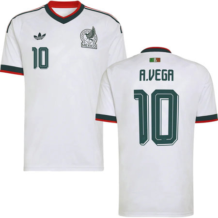 A.VEGA #10 Mexico Away Soccer jersey World Cup 2026