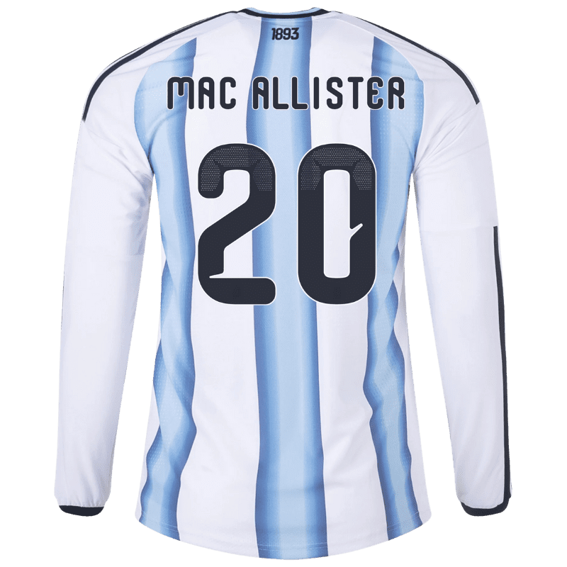 Alexis Mac Allister Argentina 26/27 Long Sleeve Authentic Home Jersey