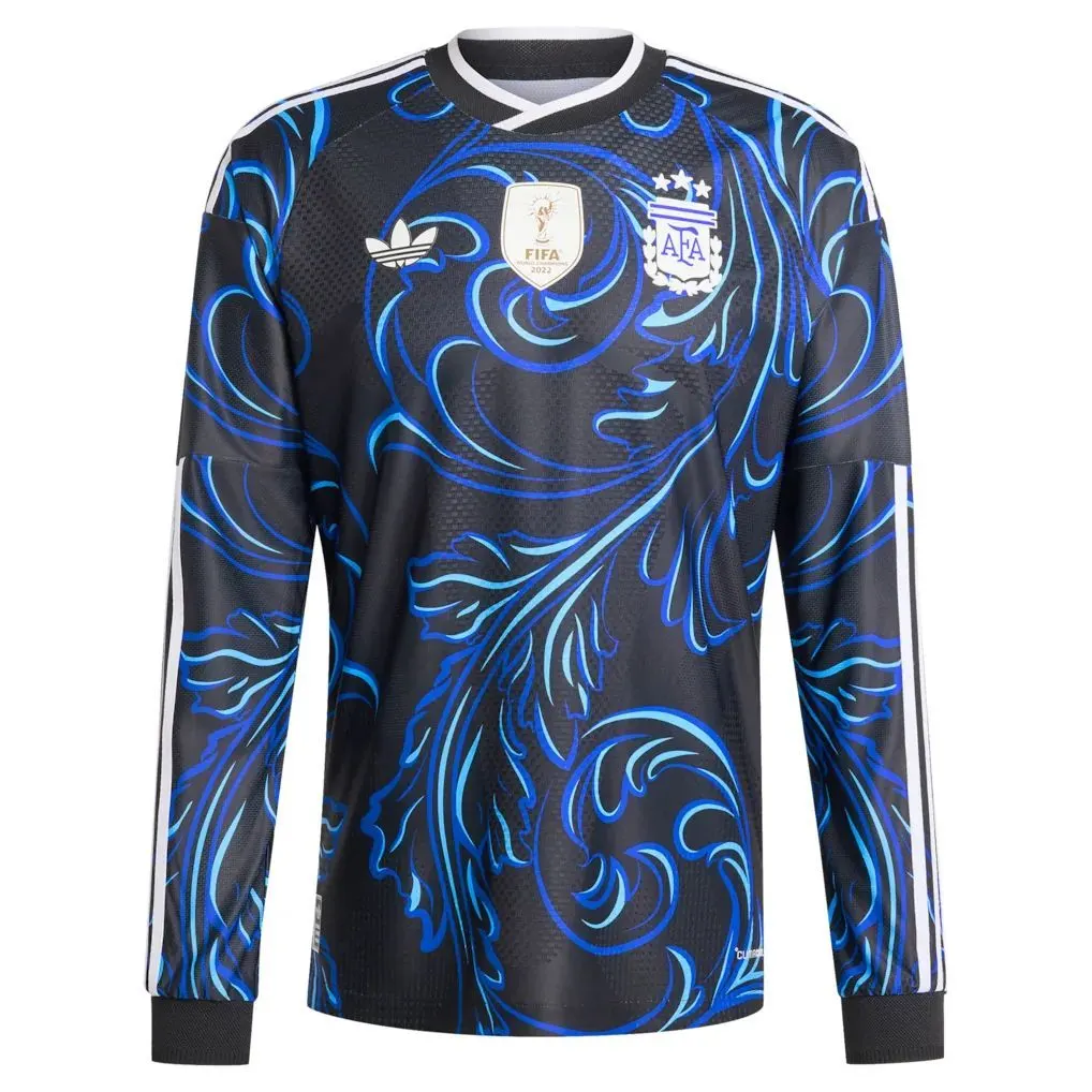Alexis Mac Allister Argentina 26/27 Long Sleeve Authentic Home Jersey — view 3