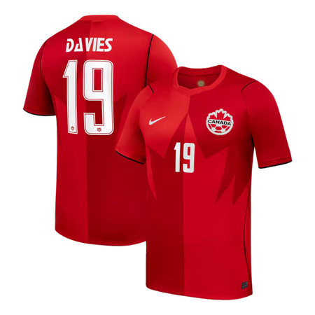 Alphonso Davies #19 Canada Home Stadium Soccer jersey World Cup 2026 — view 1
