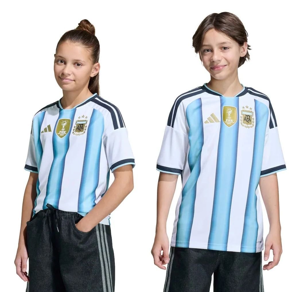 Argentina adidas Home Shirt 2026 - Kids with Messi 10 printing